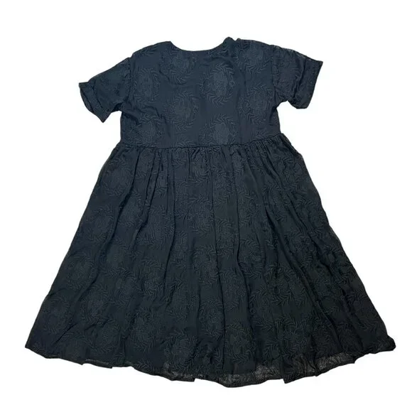 Piper & Scoot Women Ellie Dress Black Small Size Short Sleeves Lace Embroidery - Picture 4 of 13